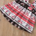 【12M-5Y】Girls Christmas Print Red Top And Suspender Skirt Set