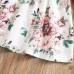 【0M-7Y】Girls Sweet Floral Print Red Dress And Romper ( Sold Separately ) - 33266