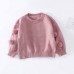 【18M-8Y】Girls Fur Ball Design Round Neck Long Sleeve Sweater (Skirt Not Included)