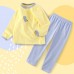 【12M-10Y】2-piece Unisex Cotton Cartoon Print Long Sleeve Pajamas Set