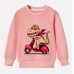 【12M-9Y】Boy Cotton Stain Resistant Dinosaur And Car Print Long Sleeve Sweatshirt