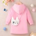 【3Y-8Y】Girl Cute Cat Print Colorblock Hooded Sweatshirt Dress With Crossbody Bag