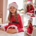 【12M-5Y】Girl Sweet Christmas Red Dress With Hat