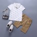 【12M-5Y】Boys Allover Anchor Shirt And Pants Set