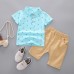 【12M-5Y】Boys Allover Anchor Shirt And Pants Set