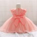 【6M-24M】Girls Pleated Jacquard Princess Dress