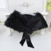 Girls Multicolor Faux Fur Shawl