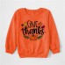 Thanksgiving Print Long Sleeve Family Matching Outfits