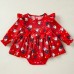 【3M-24M】Baby Girl Christmas Print Long Sleeve Romper