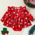 【3M-24M】Baby Girl Christmas Print Long Sleeve Romper